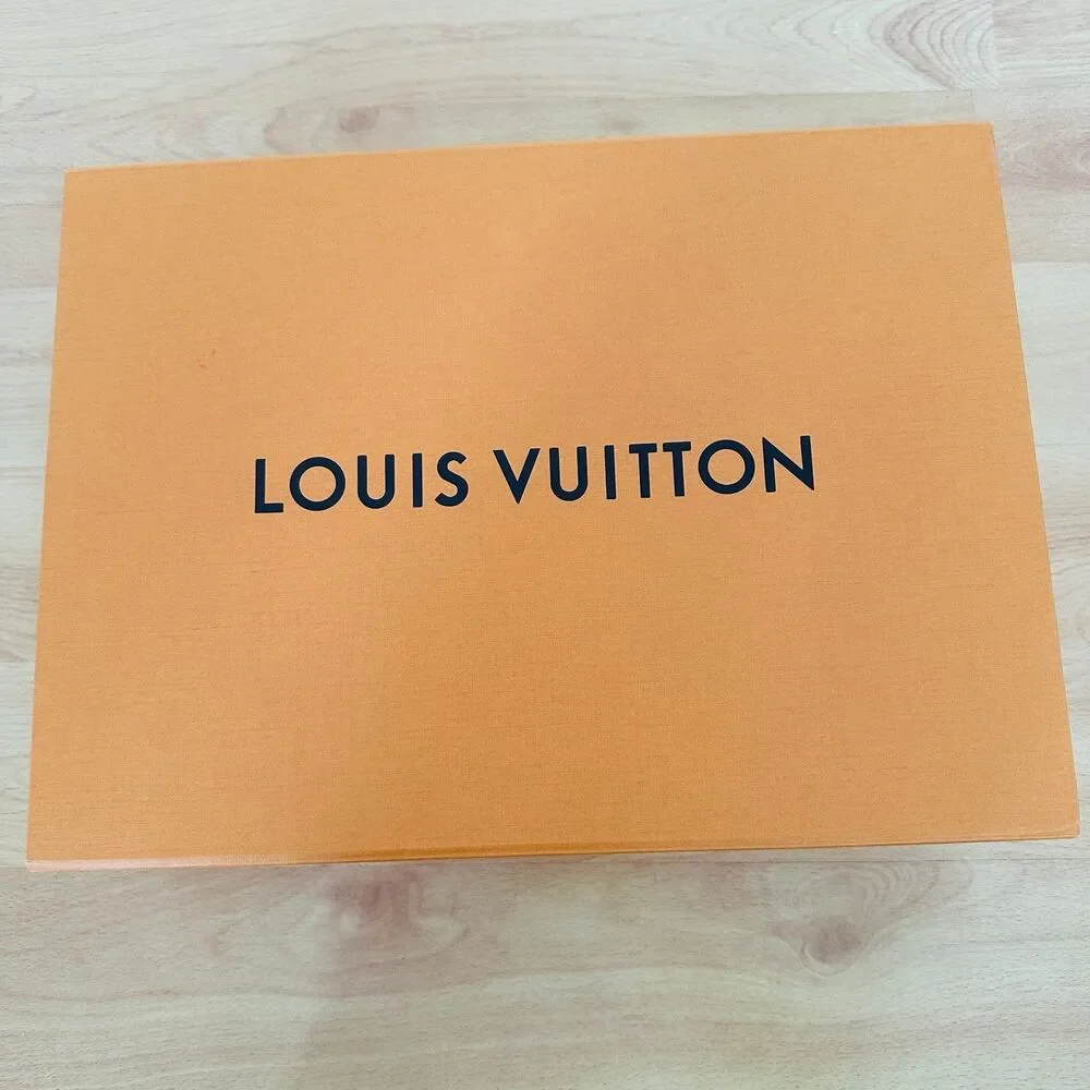 LV Louis Vuitton EMPTY large gift box for purse - orange, L 14